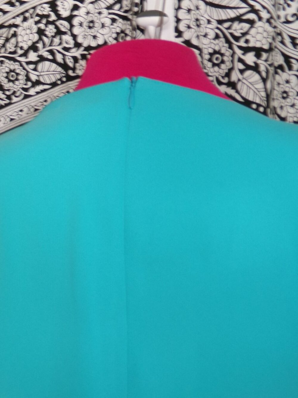 Caroline Rose Teal Dress Sz L - Picture 6 of 7